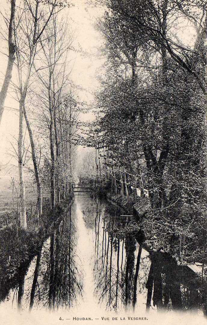 78 HOUDAN Bords De La Vesgres, Pont De Bois, Ed Breger 4, Dos 1900 - Houdan