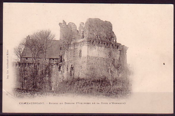 LOIRE ATLANTIQUE - Chateaubriant - Ruines Du Donjon (vue Prise De La Cour D'honneur) - Châteaubriant