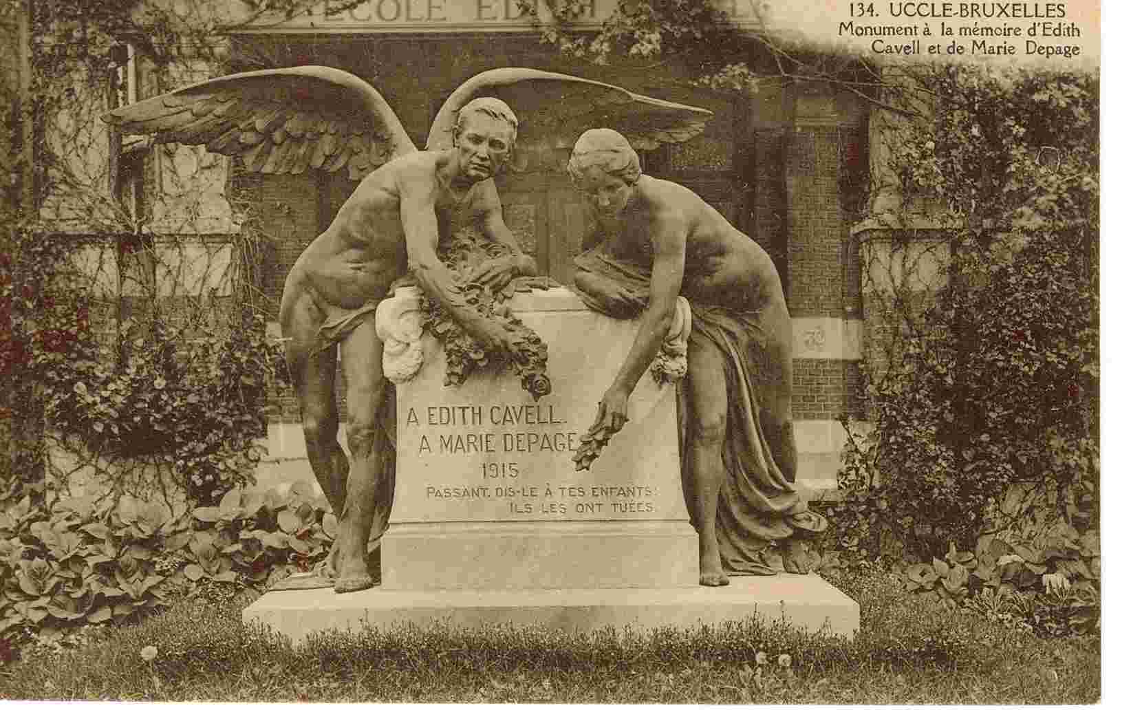 Bruxelles - Uccle - Monument à La Mémoire D'Edith Cavell Et De Marie Depage - Uccle - Ukkel