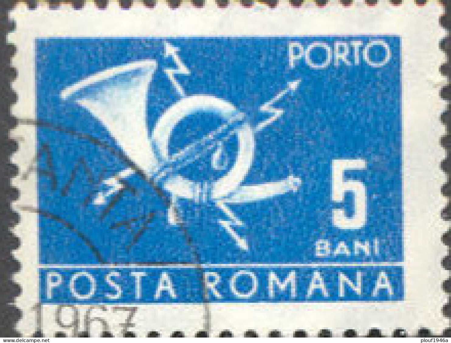 Pays : 410 (Roumanie : République Socialiste)  Yvert Et Tellier N° : Tx   128 Droite (o) / Michel P 108 B - Postage Due