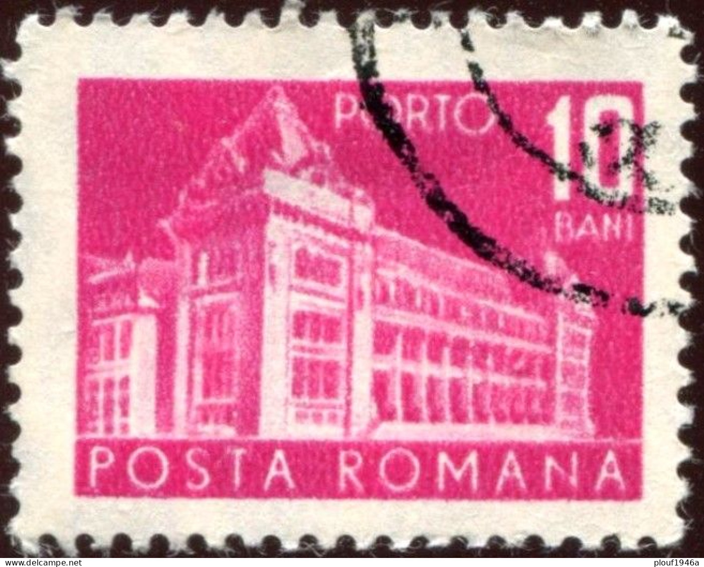 Pays : 410 (Roumanie : République Socialiste)  Yvert Et Tellier N° : Tx   129 Gauche (o) / Michel P 109 A - Port Dû (Taxe)