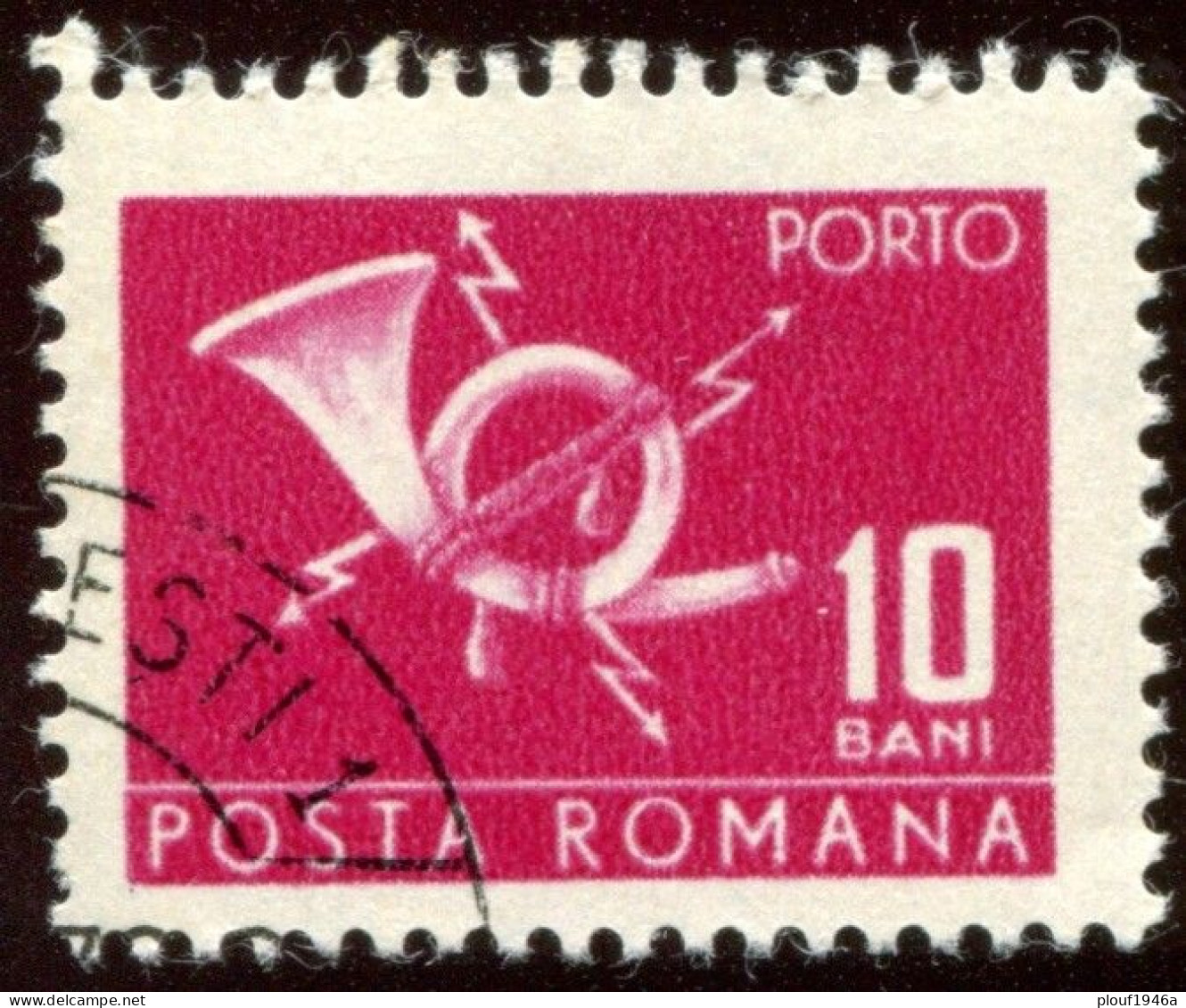Pays : 410 (Roumanie : République Socialiste)  Yvert Et Tellier N° : Tx   129 A Droite (o) / Michel 115 B - Port Dû (Taxe)