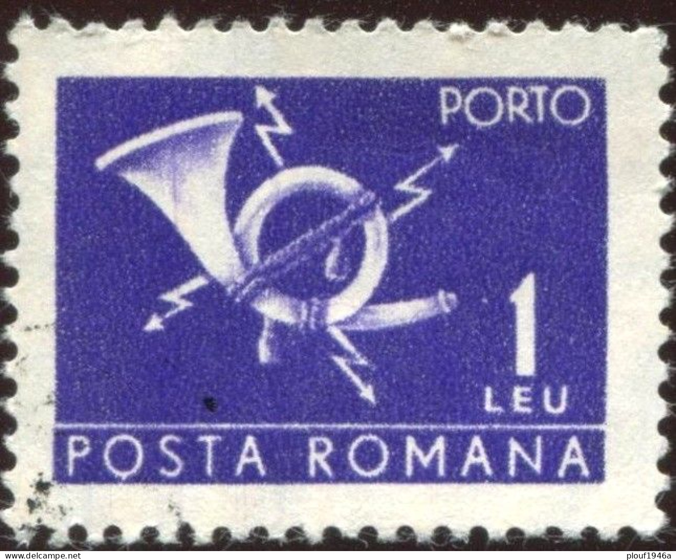 Pays : 410 (Roumanie : République Socialiste)  Yvert Et Tellier N° : Tx   132 Droite (o) / Michel P 112 B - Port Dû (Taxe)