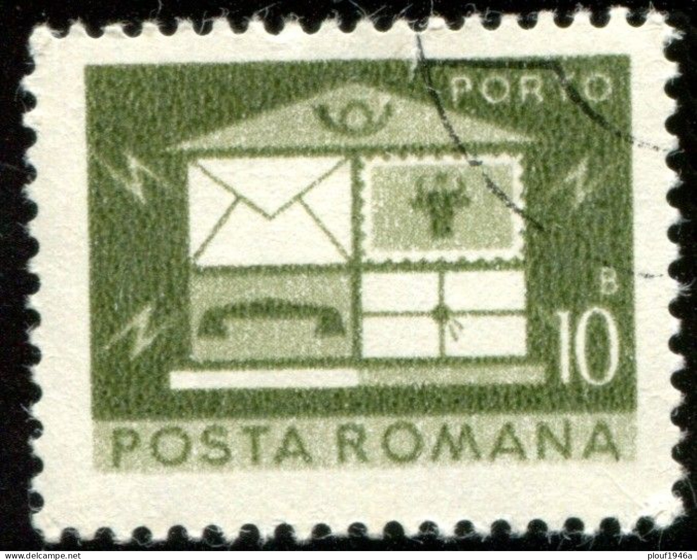 Pays : 410 (Roumanie : République Socialiste)  Yvert Et Tellier N° : Tx   134 Gauche (o) / Michel RO P 120 A - Port Dû (Taxe)