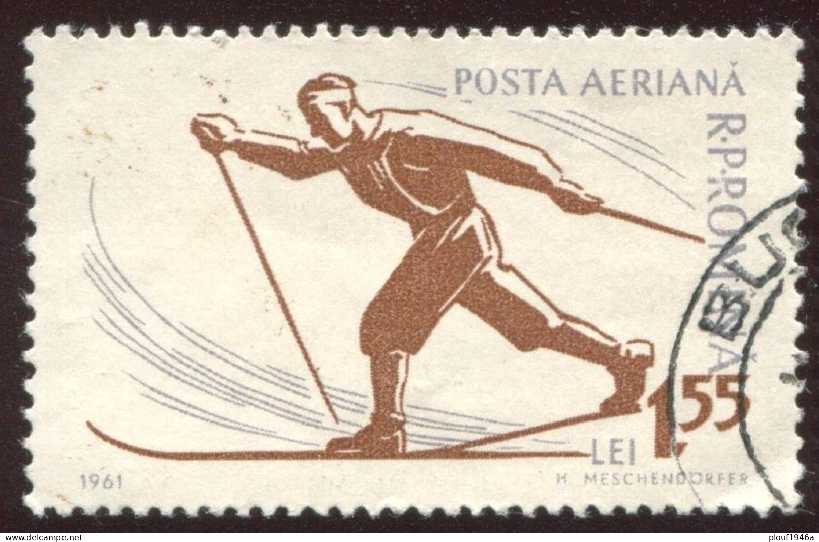 Pays : 409,9 (Roumanie : République Populaire)  Yvert Et Tellier N° : Aé   133 (o) - Used Stamps