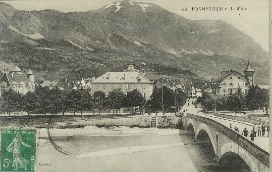 CPA BONNEVILLE ET LE MOLE-PONT-MAISONS - Bonneville