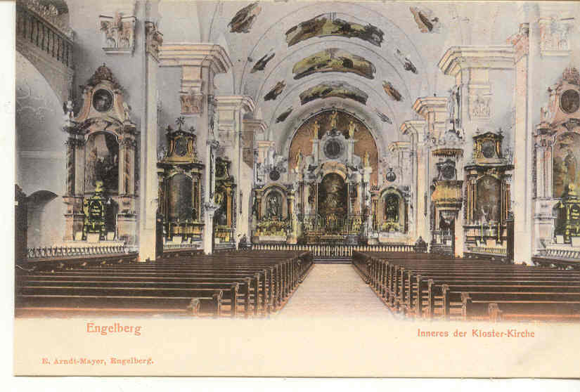 1936 Engelberg Inneres Des Kloster Kirche. Arndt-Mayer Engelberg - Engelberg