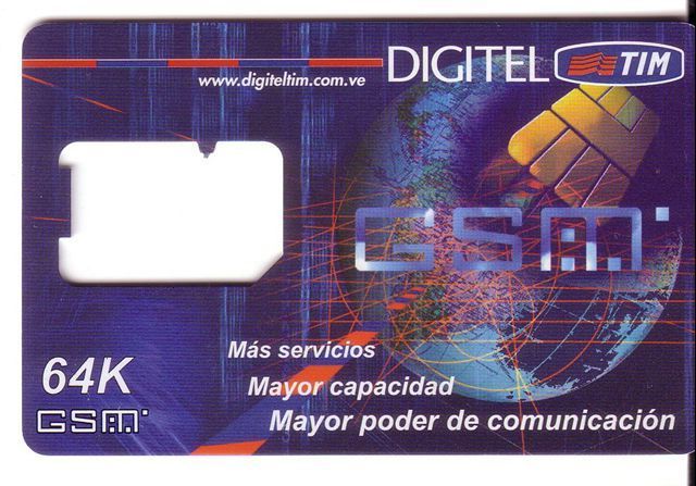 Venezuela - GSM TIM - SIM Card  ( No Chip ) - Venezuela