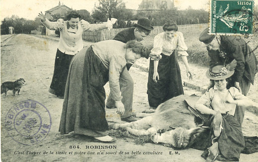 92 - HAUT De SEINE - LE PLESSIS ROBINSON - ASS - EZEL - ANE - LA SIESTE - TIMBREE 1912 - Le Plessis Robinson