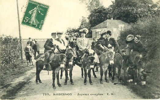 92 - HAUT De SEINE - LE PLESSIS ROBINSON - ASS - EZEL - ANE - JOYEUX COUPLES - TIMBREE 1912 - Le Plessis Robinson