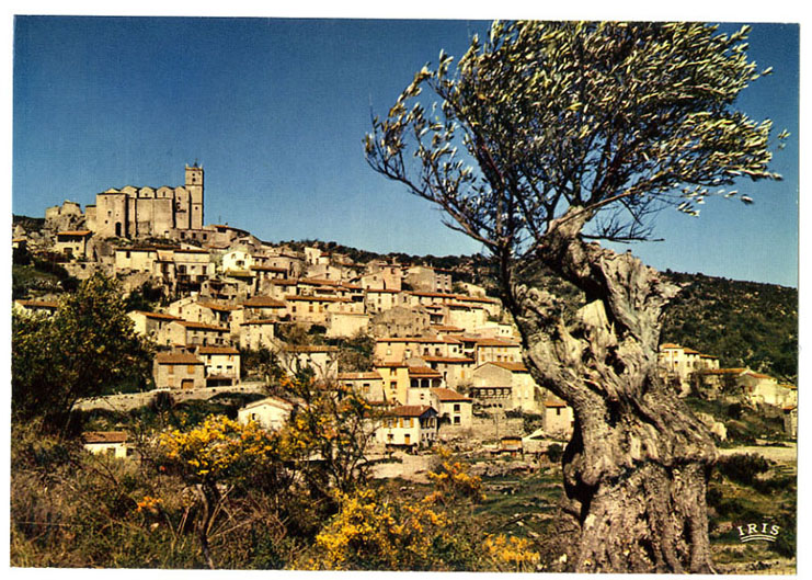 {19434} Dep. 66 Aux Environs De PradesLe Village D' Eus Dominé Par L'église Saint Vincent - Prades