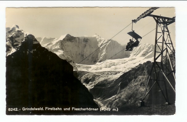 Grindelwald: Firstbahn Und Fiescherhorner, Téléphérique (06-1088) - Grindelwald