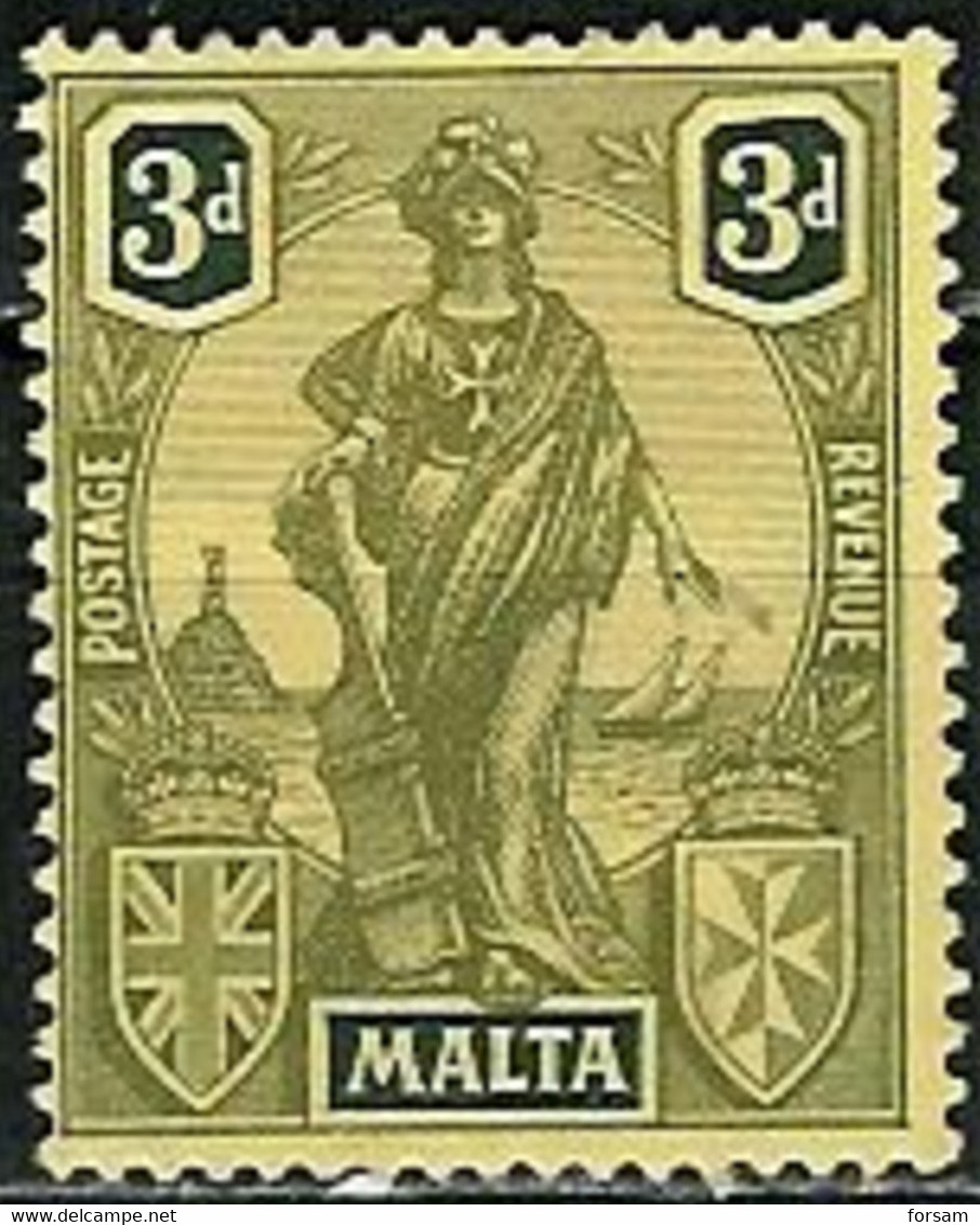 MALTA..1926..Michel # 99...MLH. - Malta (...-1964)