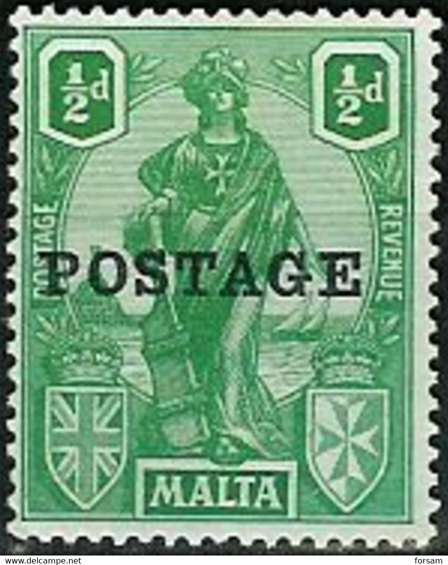 MALTA..1926..Michel # 102...MLH. - Malta (...-1964)