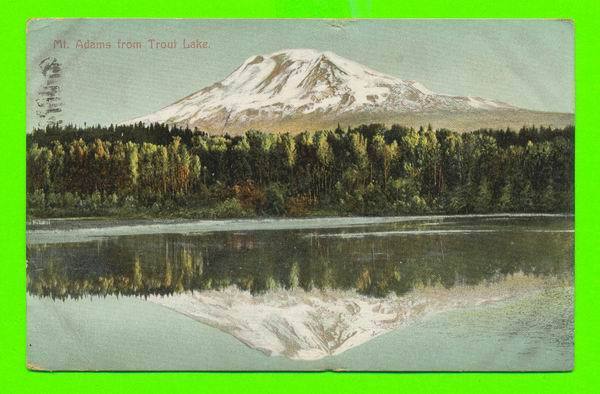 WASHINGTON - MT. ADAMS FROM TROUT LAKE - CARD TRAVEL IN 1909 - PORTLAND POST CARD CO - - Other & Unclassified