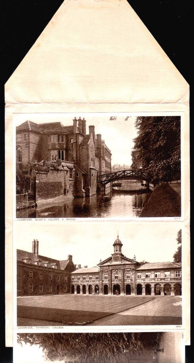 England LETTER CARD GRAVURE EDITION DE LUXE,mailed 1939. - Cambridge
