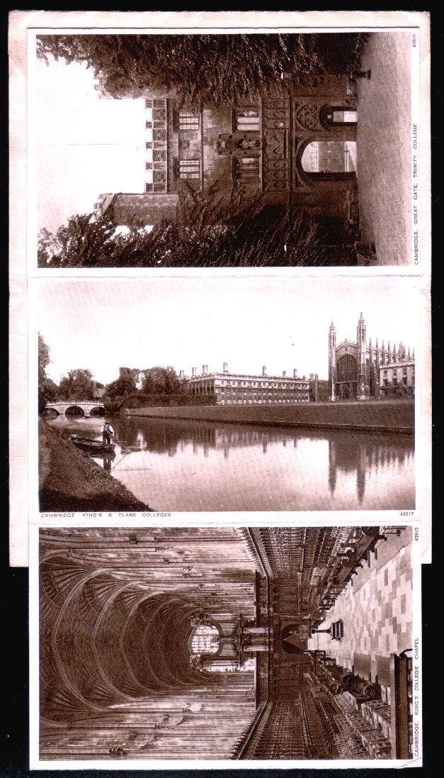 England LETTER CARD GRAVURE EDITION DE LUXE,mailed 1939. - Cambridge