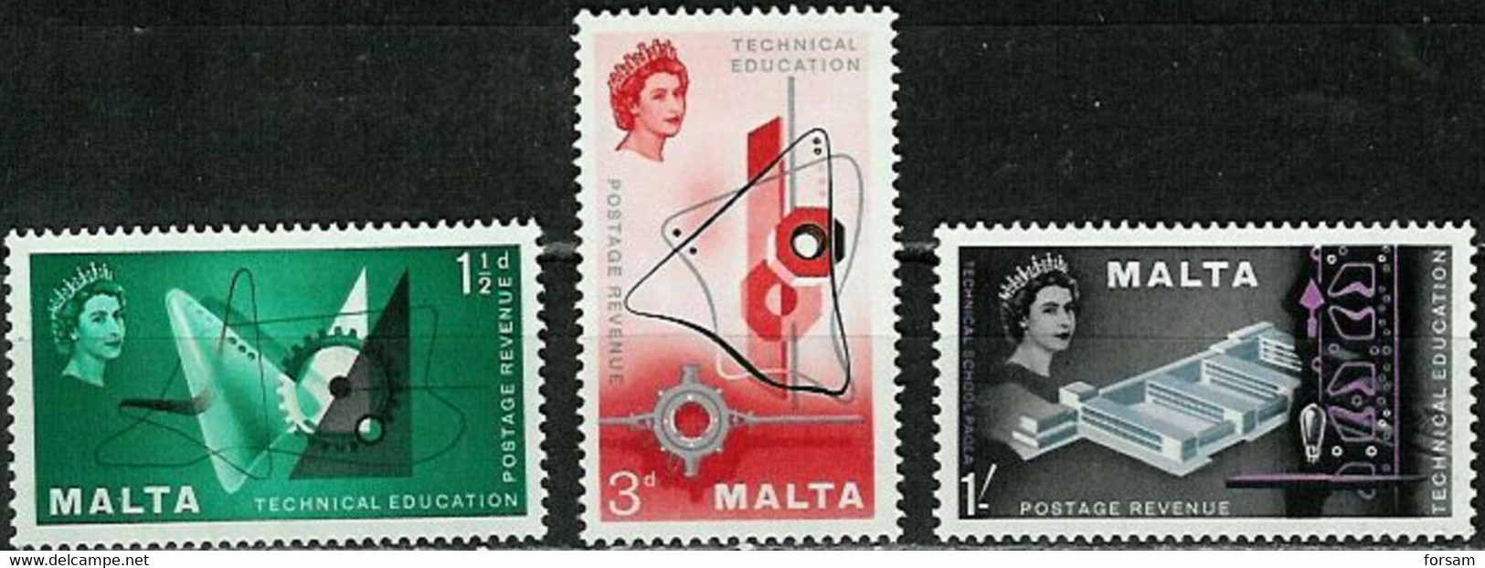 MALTA..1958..Michel # 257-259...MLH. - Malte (...-1964)