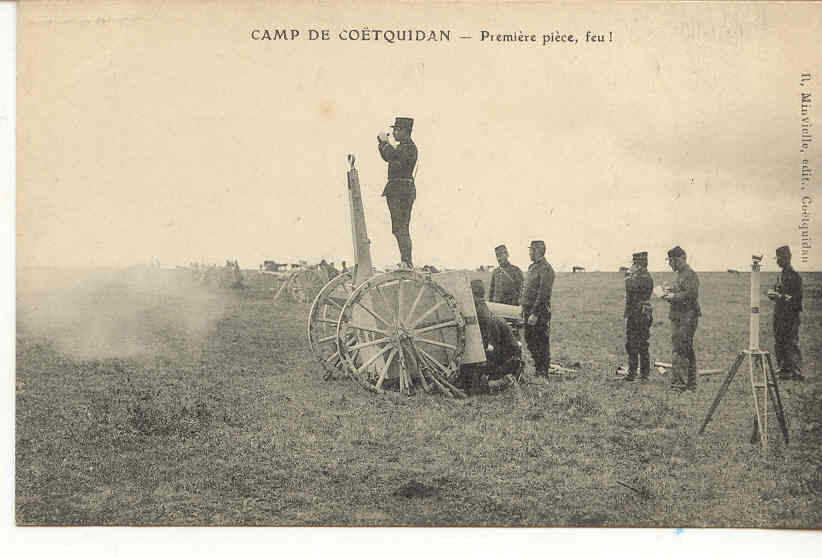 2139 Camp De Coetquidan Première Pièce , Feu ! Minvielle , Coetquidan . Canon - Manoeuvres