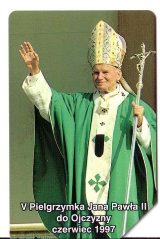 POPE JOHN PAUL II (Poland Old Card 25. Units) Pape Papst Papa Paus Karol Wojtyla Jean Juan Pablo Religion Christianity - Pologne