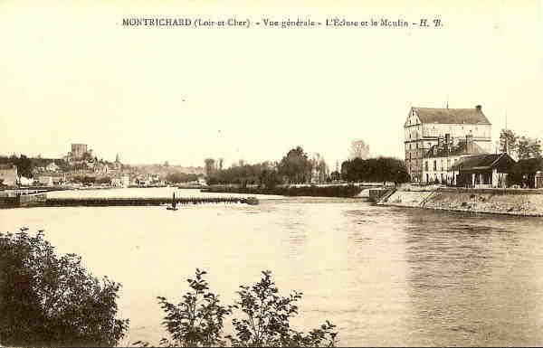 Moulin A Eau-   Ref 42-montrichard- L Ecluse Et Le Moulin -bon Etat - Moulins à Eau