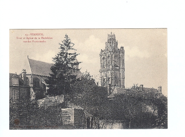 27 Dép.- 13.- Verneuil.- Tour Et Eglise De La Madeleine.Vue Des Promenades. - Verneuil-sur-Avre