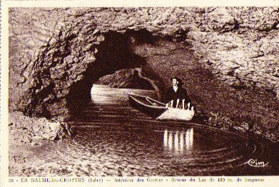 LA BALME LES GROTTES / INTERIEUR DES GROTTES /RETOUR DU LAC DE 180 M DE LONGUEUR - La Balme-les-Grottes