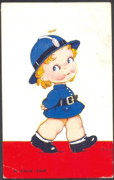 Police: Small Girl ´A Fair Cop´ Artist Signed Bimbi - Police - Gendarmerie