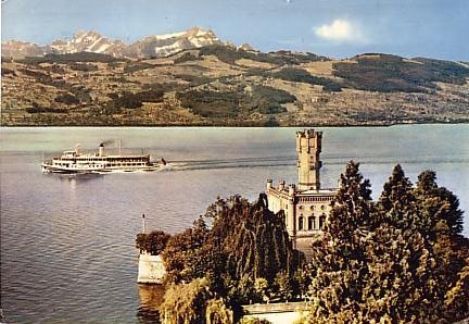 Langenargen Am Bodensee, Schloss Montfort Mit Säntis - Langenargen