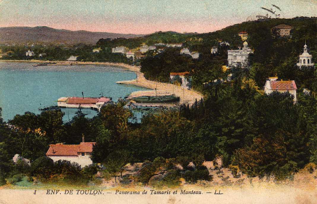 83 TOULON (environs) Panorama De Tamaris Et Manteau, Colorisée, Ed LL 1, 1920 - Tamaris