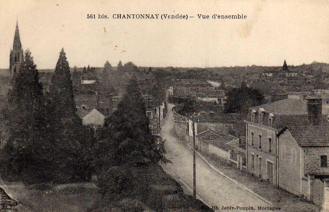 85 CHANTONNAY Vue Générale, Ensemble, Ed Jehly Poupin 561, 1934 - Chantonnay