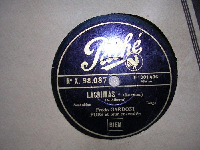 Fredo GARDONI - PUIG Et Leur Ensemble. - 78 T - Grammofoonplaten