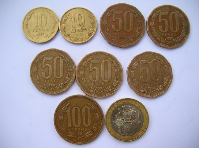 Lot De 9 Monnaies CHILIENNE. - Chile