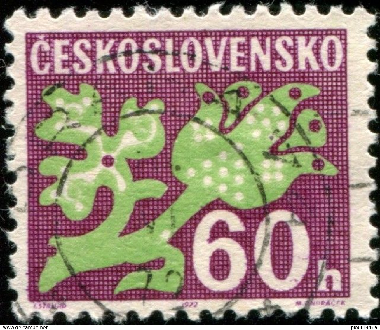 Pays : 464,2 (Tchécoslovaquie : République Fédérale)  Yvert Et Tellier N° : Tx   106 (o) - Timbres-taxe