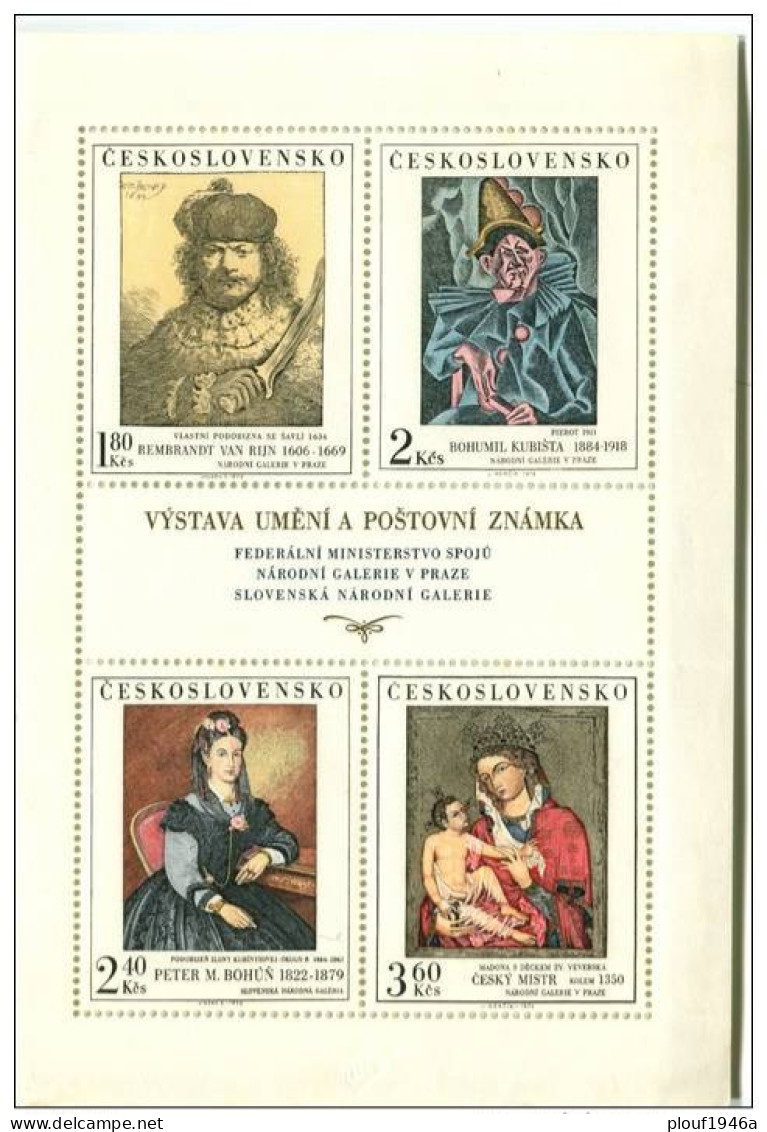 Pays : 464,2 (Tchécoslovaquie : République Fédérale)  Yvert Et Tellier N° :  2019-2022 (**)  [REMBRANDT] - Used Stamps