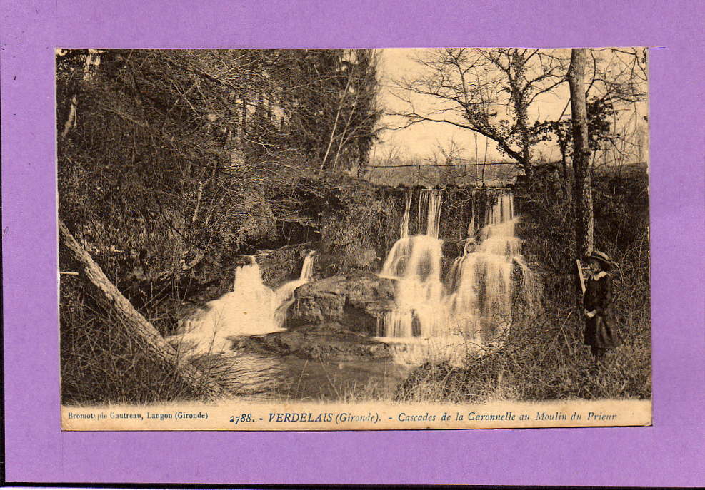 Carte  Postale De Verdelais -- Cascades DeGaronnelle Au Moulin - Verdelais