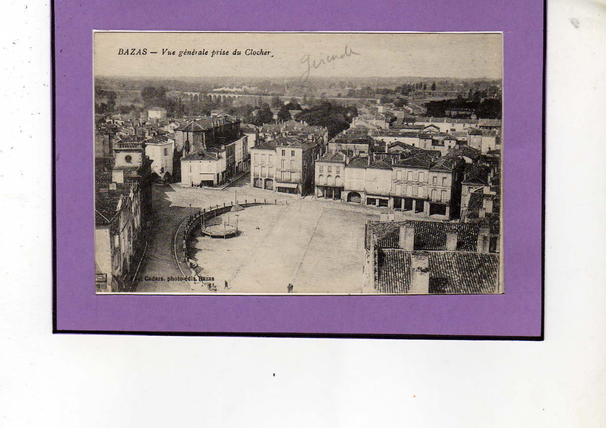 Carte  Postale De Bazas -- Vue Générale Prise Du Clocher - Bazas