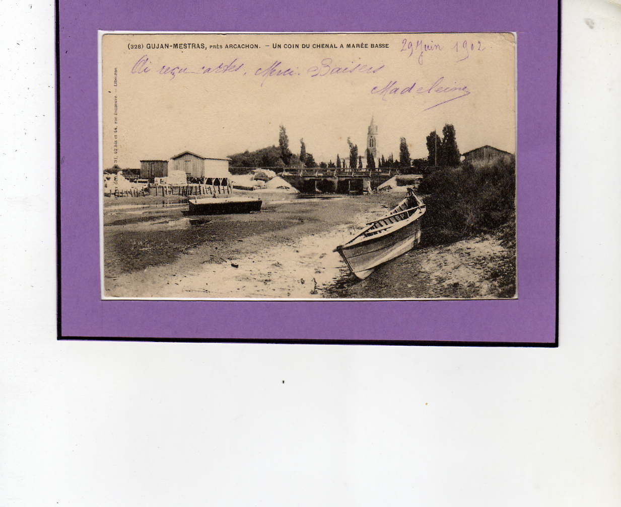 Carte  Postale De Gujan-Mestras -- Un Coin Du Chenal à Marée Basse - Gujan-Mestras