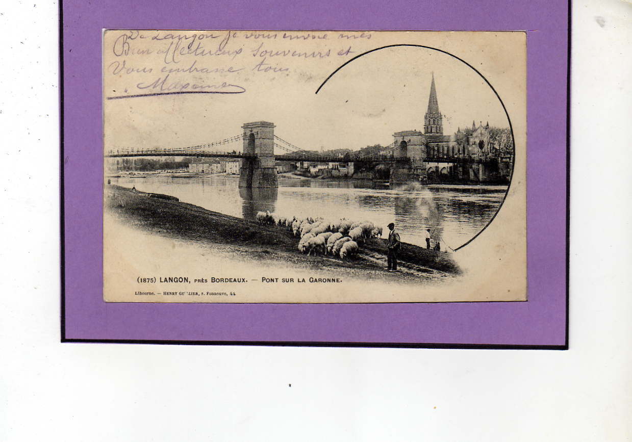 Carte  Postale De Langon -- Pont Sur La Garonne - Langon