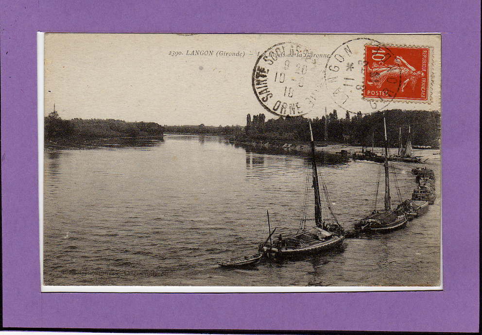 Carte  Postale De Langon -- Les Bord De La Garonne - Langon