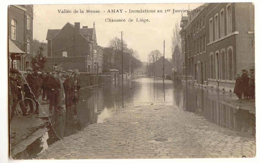 6570 - AMAY - Inondations Au 01 Janvier 1926 - Chaussée De Liège - Amay