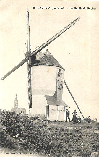 44 - LOIRE ATLANTIQUE - SAVENAY - MOULIN à VENT - BELLE CARTE ANIMEE - Windmühlen