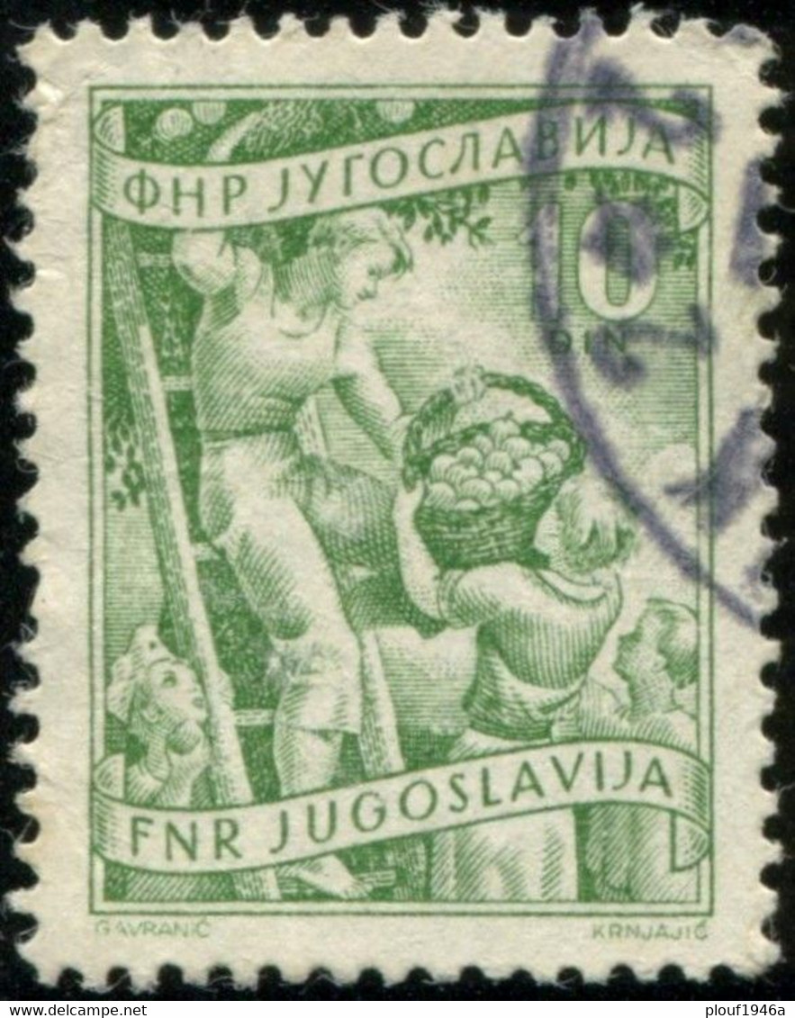 Pays : 507,2 (Yougoslavie : République Démocratique Fédérative)   Yvert Et Tellier N° :    591 (o) - Used Stamps