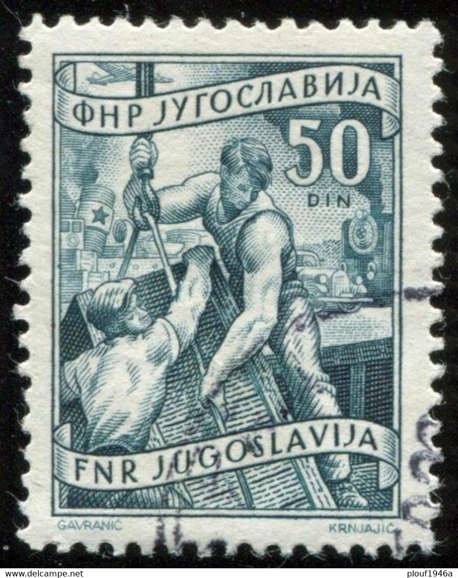 Pays : 507,2 (Yougoslavie : République Démocratique Fédérative)   Yvert Et Tellier N° :    597 (o) - Used Stamps