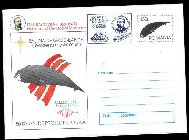 Polar Expedition In Antarctica,stationery Cover With Belgica Expedition Emil Racovita Explorer 1997. - Expediciones árticas