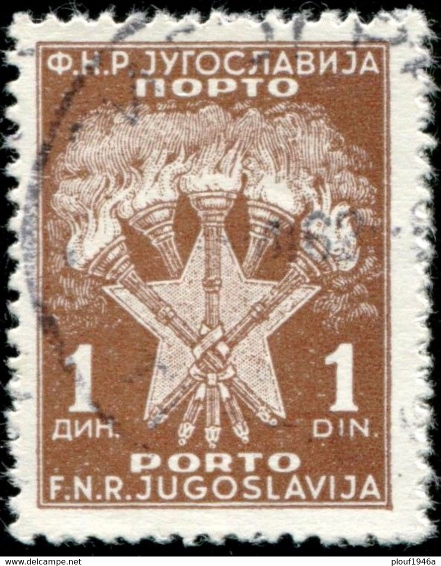 Pays : 507,2 (Yougoslavie : République Démocratique Fédérative)   Yvert Et Tellier N° : Tx   114 (o) - Impuestos
