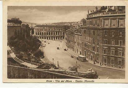 2398 Roma Via Del Mare Teatro Marcello .  Scrocchi 4587 19 Coin Abîmé - Autres & Non Classés