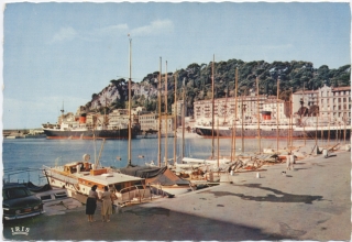 Nice. Le Port, Les Courriers Pour La Corse Et La Colline Du Château. - Transport Maritime - Port