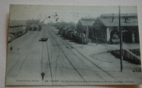 NANTES N° 536 - LES VOIES D'ACCES A LA GARE DES CHEMINS DE FER DE LA COMPAGNIE D'ORLEANS - Nantes