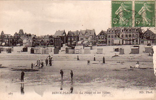 62 - PAS-DE-CALAIS - BERCK-PLAGE - LA PLAGE ET LES VILLAS - Berck